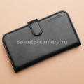 Кожаный чехол для Samsung Galaxy S3 (i9300) SGP Leather Wallet Case Valentinus, цвет черный (SGP09279)
