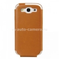 Кожаный чехол для Samsung Galaxy S3 Vetti Lusso Case Flip Type, цвет brown (SGY93LFNS120301)