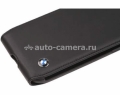 Кожаный чехол для Samsung Galaxy S4 BMW Signature Flip, цвет чехла Black (BMFLS4LB)