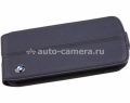 Кожаный чехол для Samsung Galaxy S4 BMW Signature Flip, цвет чехла Blue (BMFLS4LN)