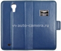 Кожаный чехол для Samsung Galaxy S4 (i9500) Aston Martin Racing book case, цвет navy blue (FCSAMI95001C)
