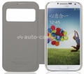 Кожаный чехол для Samsung Galaxy S4 (i9500) G-Case Slim Premium с окошком, цвет White (GG-255)