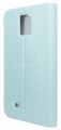 Кожаный чехол для Samsung Galaxy S4 (i9500) Ozaki Slim folio case, цвет Sky Blue (OC740SY)