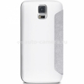 Кожаный чехол для Samsung Galaxy S5 PURO SMG, цвет White (SGS5BOOKCWHI)