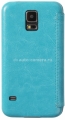 Кожаный чехол для Samsung Galaxy S5 (SM-G900) G-Case Slim Premium с окошком, цвет Blue (GG-316)