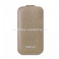 Кожаный чехол для Samsung Galaxy SIII Vetti Craft Slimflip Normal Series, цвет khaki lychee (SGY93SFNS110113)