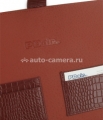 Кожаный чехол-книжка для Macbook Air 13" PDair Book Type, цвет croco red (GRIPNCBX1)