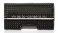 Кожаный чехол-кобура для iPhone 4 и 4S Griffin Elan Holster Metal, цвет черный с перфорацией