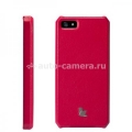 Кожаный чехол на заднюю крышку для iPhone 5 / 5S Jison Executive Wallet Case, цвет red (JS-IP5-001Red)