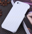 Кожаный чехол на заднюю крышку iPhone 5 / 5S SAYOO Small Croco, цвет white