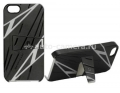 Кожаный чехол на заднюю крышку iPhone 5 / 5S Scosche kickBACK Sport, цвет black/grey (IP5SPBK)