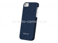 Кожаный чехол на заднюю крышку iPhone 5 / 5S Vetti Craft Leather SnapCover, цвет dark blue lychee (IPO5LES1110104)