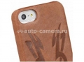 Кожаный чехол на заднюю крышку iPhone 5 / 5S Vetti Urban MyTattoo, цвет classic vintage brown (O5LESTO110301)