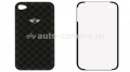 Кожаный чехол-накладка для iPhone 4 и iPhone 4S Mini Hard Leather, цвет черный (MNHUP4SQBL)