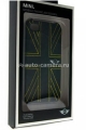 Кожаный чехол-накладка для iPhone 4 и iPhone 4S Mini Hard Leather, Union Jack Yellow (MNHLP4UJYE)