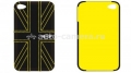 Кожаный чехол-накладка для iPhone 4 и iPhone 4S Mini Hard Leather, Union Jack Yellow (MNHLP4UJYE)