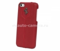 Кожаный чехол-накладка для iPhone 5C Ferrari Montecarlo Hard, цвет Red (FEMTHCPMRE)