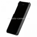Кожаный чехол-накладка для iPhone 5C Melkco Leather Snap Cover Ostrich Print pattern, цвет black