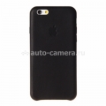 Кожаный чехол-накладка для iPhone 6, цвет Black