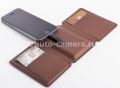 Кожаный кошелек со встроенным внешним аккумулятором для iPhone 5 / 5S / 6 / 6 Plus Unikia SEYVR 1400 mAh, цвет brown