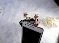 Мобильное украшение для iPhone, iPad, Samsung и HTC линия Жираф, цвет pink