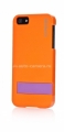 Набор чехлов для iPhone 5 / 5S Capdase Smart Folder Sider Belt, цвет purple / orange (SFIH5-SB57)
