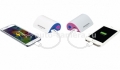 Набор универсальных внешних батарей для iPhone, iPod, Samsung и HTC Promate Couple 2600 mAh, цвет white