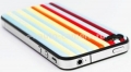 Наклейка на заднюю крышку iPhone 4 и 4S id America Cushi Stripe, цвет Beach Red (CSI-407-RED)