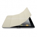 Оригинальный кожаный чехол для iPad 3 и iPad 4 Apple Smart Cover Leather, цвет cream (MD305ZM/A)
