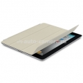 Оригинальный кожаный чехол для iPad 3 и iPad 4 Apple Smart Cover Leather, цвет cream (MD305ZM/A)