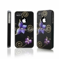 Пластиковый чехол для iPhone 4/4S iCover Butterfly, цвет Black (IP4-HP-BF/BK)