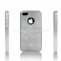 Пластиковый чехол для iPhone 4/4S iCover High Glossy, цвет Check Pattern Silver (IP4-HG-CH/S)