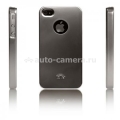 Пластиковый чехол для iPhone 4/4S iCover High Glossy, цвет Dark Silver (IP4-HG-DS)