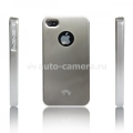 Пластиковый чехол для iPhone 4/4S iCover High Glossy, цвет Silver (IP4-HG-S)