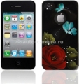 Пластиковый чехол для iPhone 4/4S iCover Rose, цвет Black (IP4-HP-RO/BK)