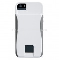 Пластиковый чехол на заднюю крышку iPhone 5 / 5S Case Mate POP! ID, цвет white/titanium grey (CM022406)
