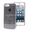 Пластиковый чехол на заднюю крышку iPhone 5 / 5S PURO Swarovski Crystal Cover Galaxy 84 кристалла, цвет black (IPC5CRYBLKSW3)