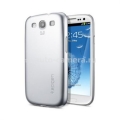 Пластиковый чехол на заднюю крышку Samsung Galaxy S3 (i9300) SGP Ultra Thin Air Series, цвет серебристый (SGP09230)