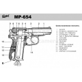 Пневматический пистолет МР 654К в подарочном исполнении