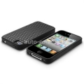 Полиуретановый чехол на заднюю крышку iPhone 4 и iPhone 4S SGP Modello Case, цвет черный (SGP08801)