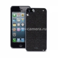 Полиуретановый чехол на заднюю крышку iPhone 5 / 5S PURO Glitter Cover, цвет black