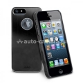 Полиуретановый чехол на заднюю крышку iPhone 5 / 5S PURO Metal Cover, цвет черный (IPC5METALBLK)