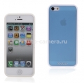 Полиуретановый чехол на заднюю крышку iPhone 5 / 5S Yoobao Protect Case, цвет голубой