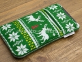 Шерстяной hand-made чехол для iPhone 4 / 4S, цвет зеленый