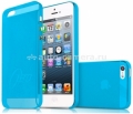 Силиконовый чехол на заднюю крышку iPhone 5 / 5S Itskins ZERO.3, цвет blue (_APH5-ZERO3-BLUE)