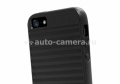 Силиконовый чехол на заднюю крышку iPhone 5 / 5S PURO Easy Chic Geometric Stripes Cover, цвет black (IPC5GEO2BLK)