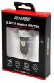Универсальное автомобильное зарядное устройство для iPhone, iPad, Samsung и HTC Ferrari Dual USB 2.1A Slim, цвет rubber black (FERUCCAD2UBL)