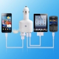Универсальное автомобильное зарядное устройство для iPod, iPhone, iPad, Samsung и HTC Henca 2 in 1 DC/DC Power Adapter, цвет white (CC38-IPA)