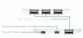 USB концентратор Macally Ultra slim 4 port USB hub, цвет белый (4PORTHUB) (4PORTHUB)