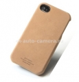 Замшевый чехол на заднюю крышку iPhone 4 и 4S SGP Genuine Leather Grip, цвет Vintage Edition Brown (SGP06836)